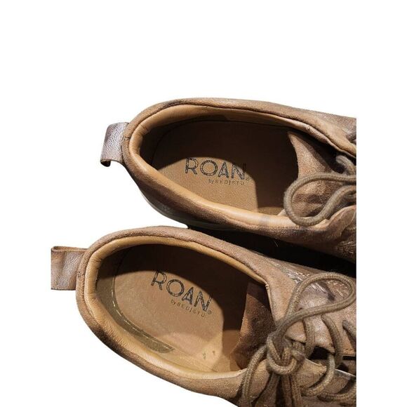 Roan Bed Stu Sneakers Men's 11 Brown Anduril Low Top Leather Distressed Lace Up - Picture 2 of 8